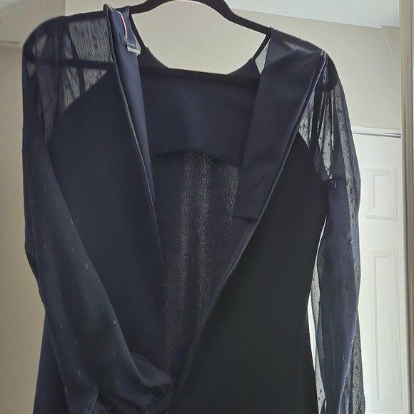 Elegant split sleeve shift dress, navy (Tommy Hilfiger) - Picture 3 of 7